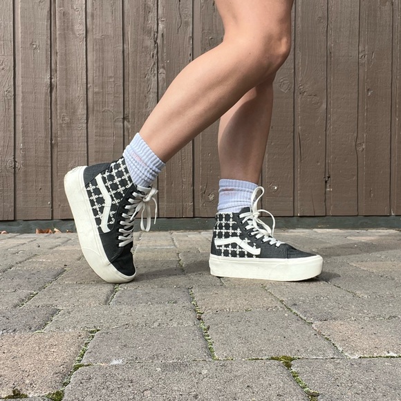 Vans Sk8 Hi Platform Sneakers Checkerboard Skate Shoes Women’s 6.5 - Picture 2 of 7